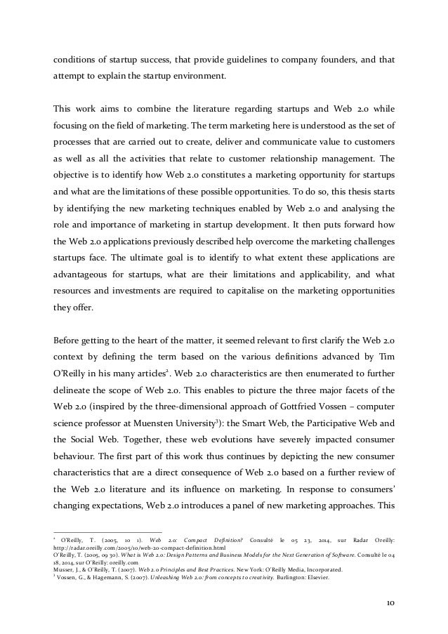 Dissertation on web 2 marketing