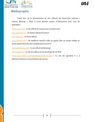 Rapport de stage développement informatique