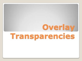 Overlay
Transparencies
 