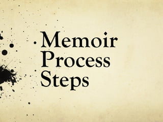 Memoir 
Process 
Steps 
 