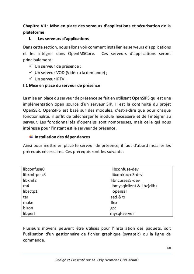 Etude Et Mise En Place D Un Plateforme Ims Securisee