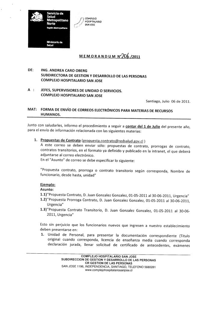 formato de memo
