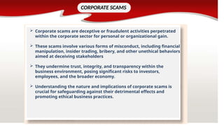 TWO MAJOR CORPORATE SCAM IN INDIAN HISTORY | PPTX