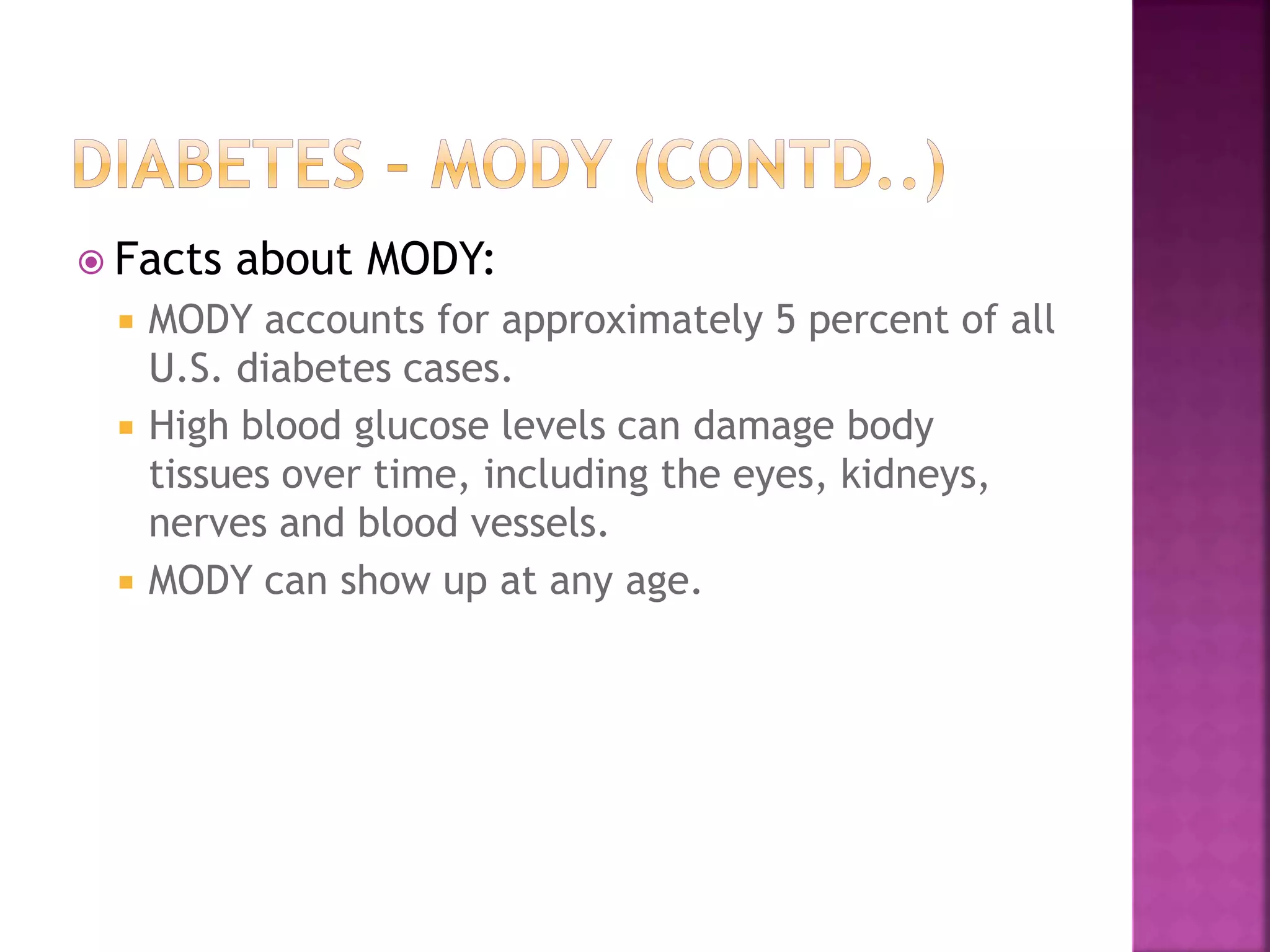 Diabetes MODY | PPTX