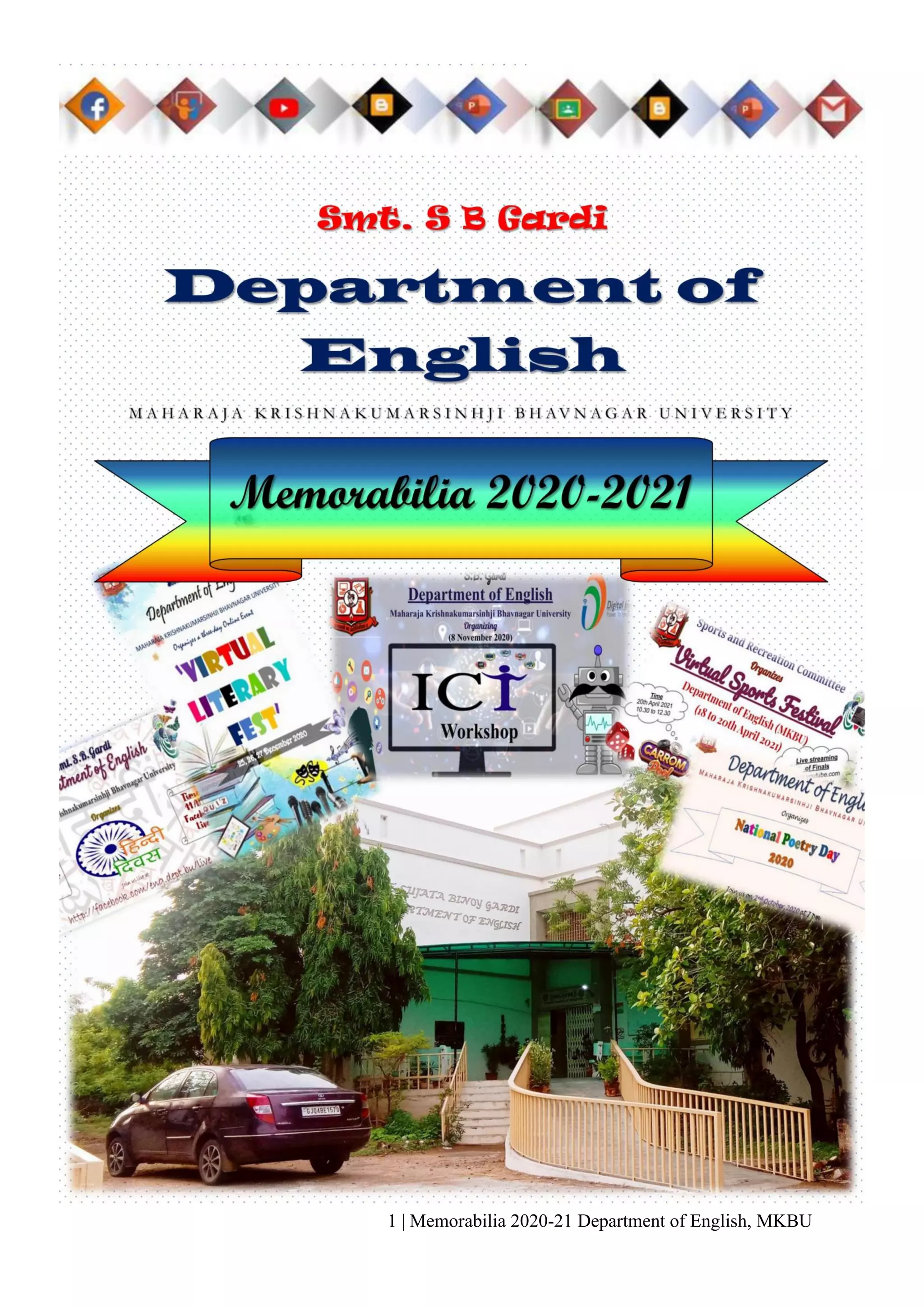 1 | Memorabilia 2020-21 Department of English, MKBU
 