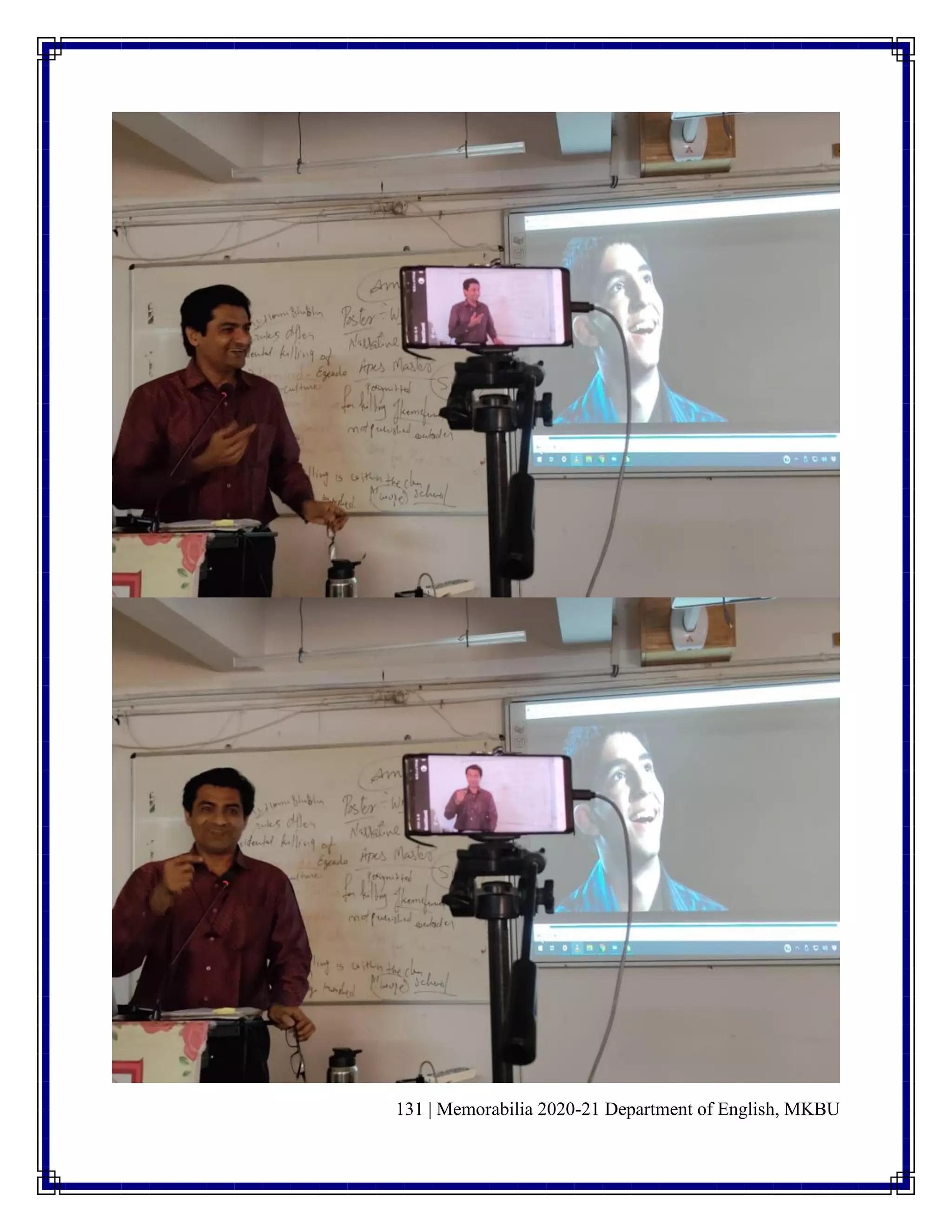 131 | Memorabilia 2020-21 Department of English, MKBU
 