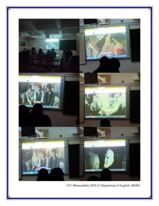 135 | Memorabilia 2020-21 Department of English, MKBU
 