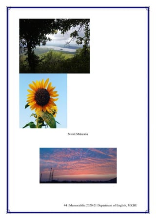 44 | Memorabilia 2020-21 Department of English, MKBU
Nirali Makvana
 