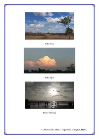 48 | Memorabilia 2020-21 Department of English, MKBU
Rohit Vyas
Rohit Vyas
Bharti Dharaiya
 