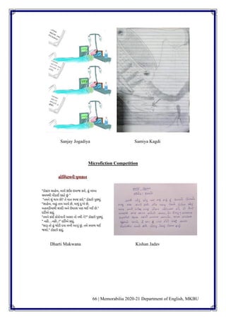 66 | Memorabilia 2020-21 Department of English, MKBU
Sanjay Jogadiya Samiya Kagdi
Microfiction Competition
Dharti Makwana Kishan Jadav
 