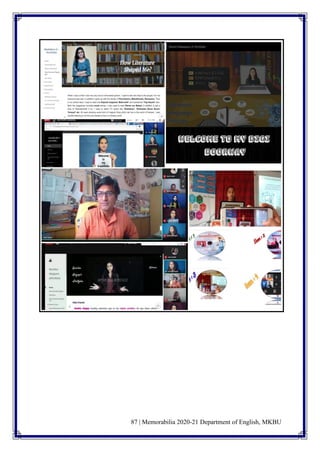 87 | Memorabilia 2020-21 Department of English, MKBU
 