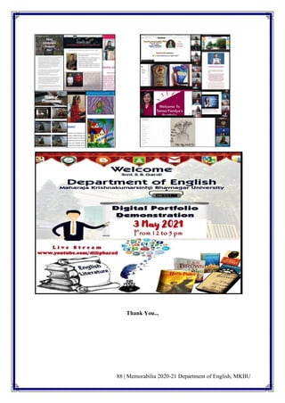 88 | Memorabilia 2020-21 Department of English, MKBU
Thank You...
 