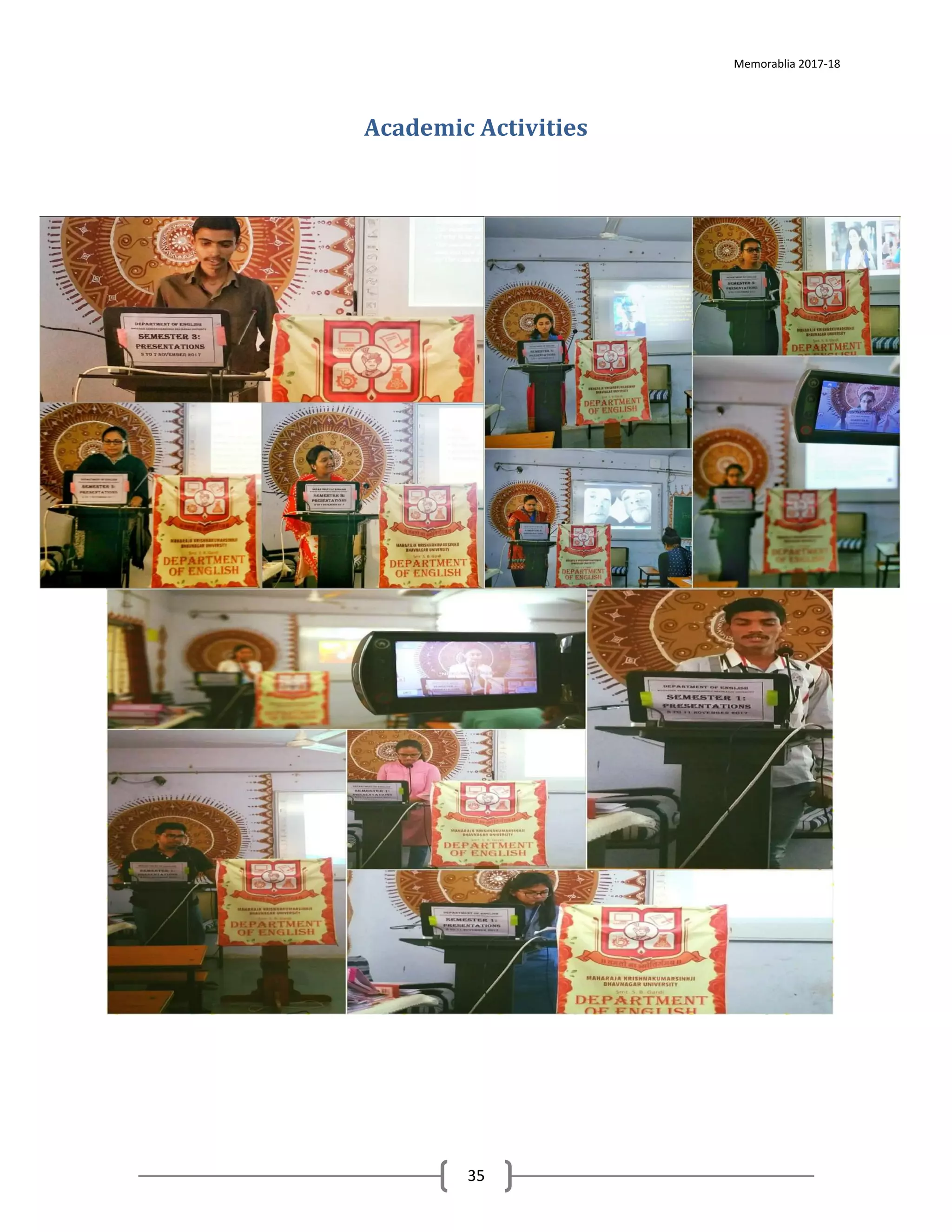 Memorablia 2017-18
35
Academic Activities
 