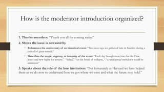Moderator Notes Examples Memorable Moderator Introductions no notes.pptx