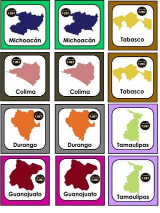 MEMORAMA DE LOS ESTADOS DE LA REPUBLICA MEXICANA | PDF