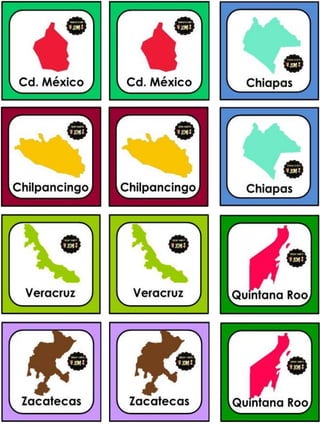 MEMORAMA DE LOS ESTADOS DE LA REPUBLICA MEXICANA | PDF