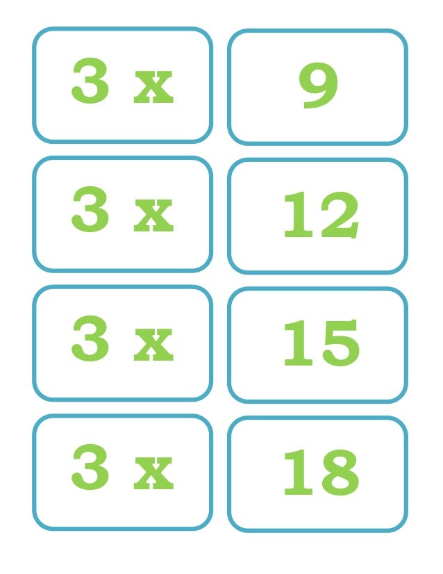 Descarga El Juego De Memorama Tablas De Multiplicar
