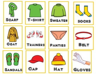 Loteria ropa en ingles