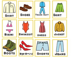 Loteria ropa en ingles