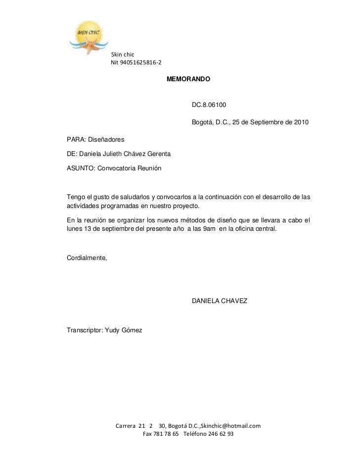 Memorando certificados circulares y constancias