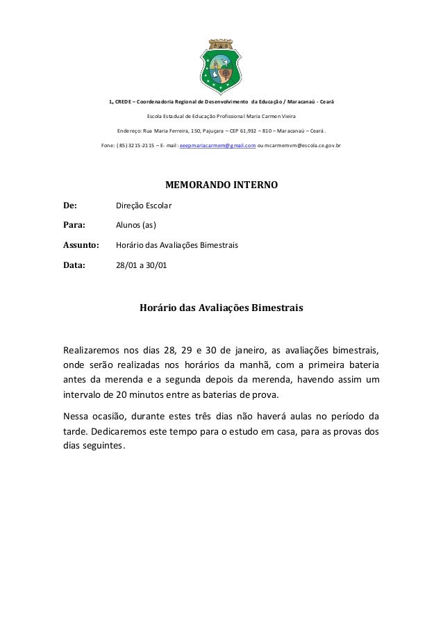 modelo de memorandos