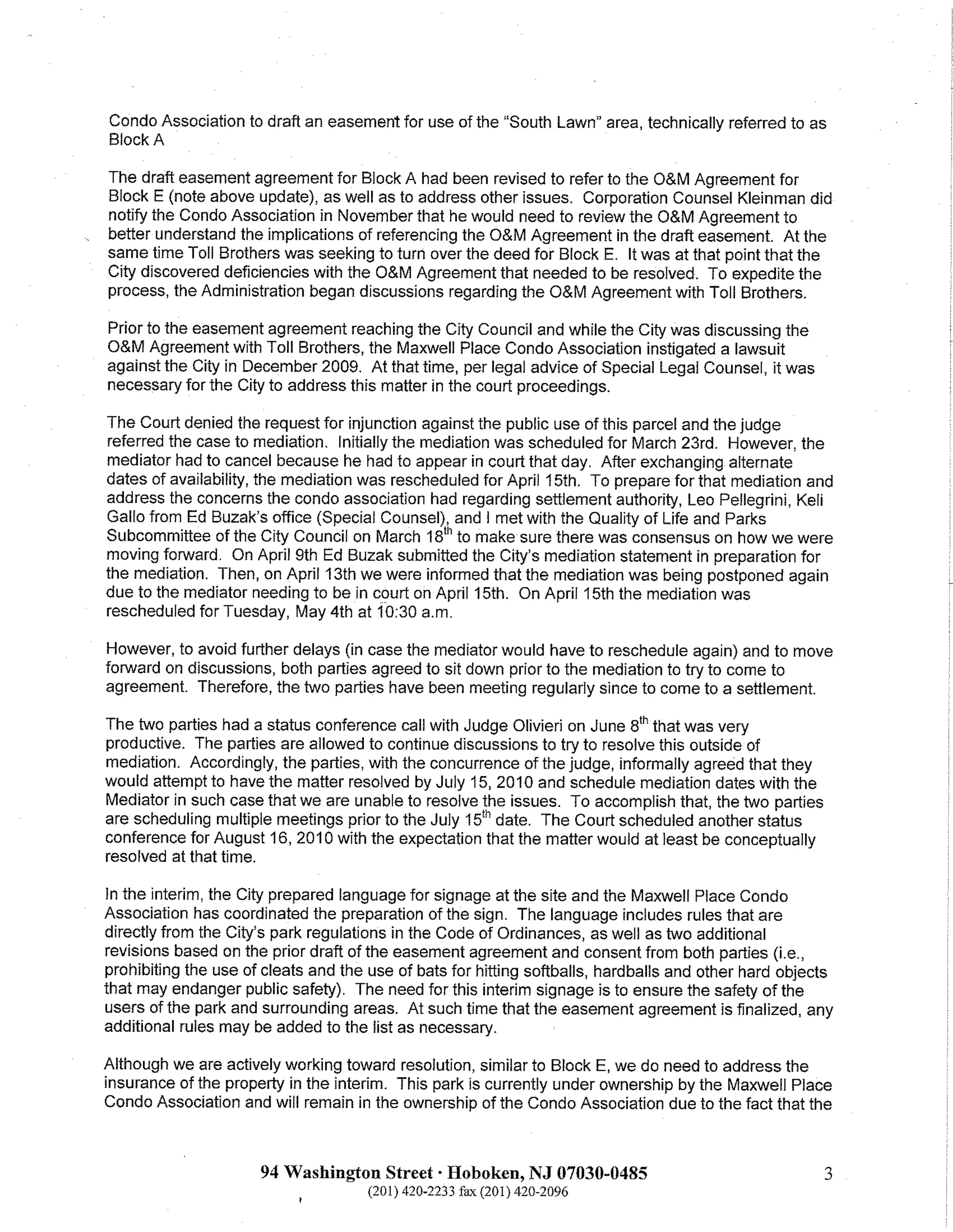 Memorandum 6-16-10 hoboken