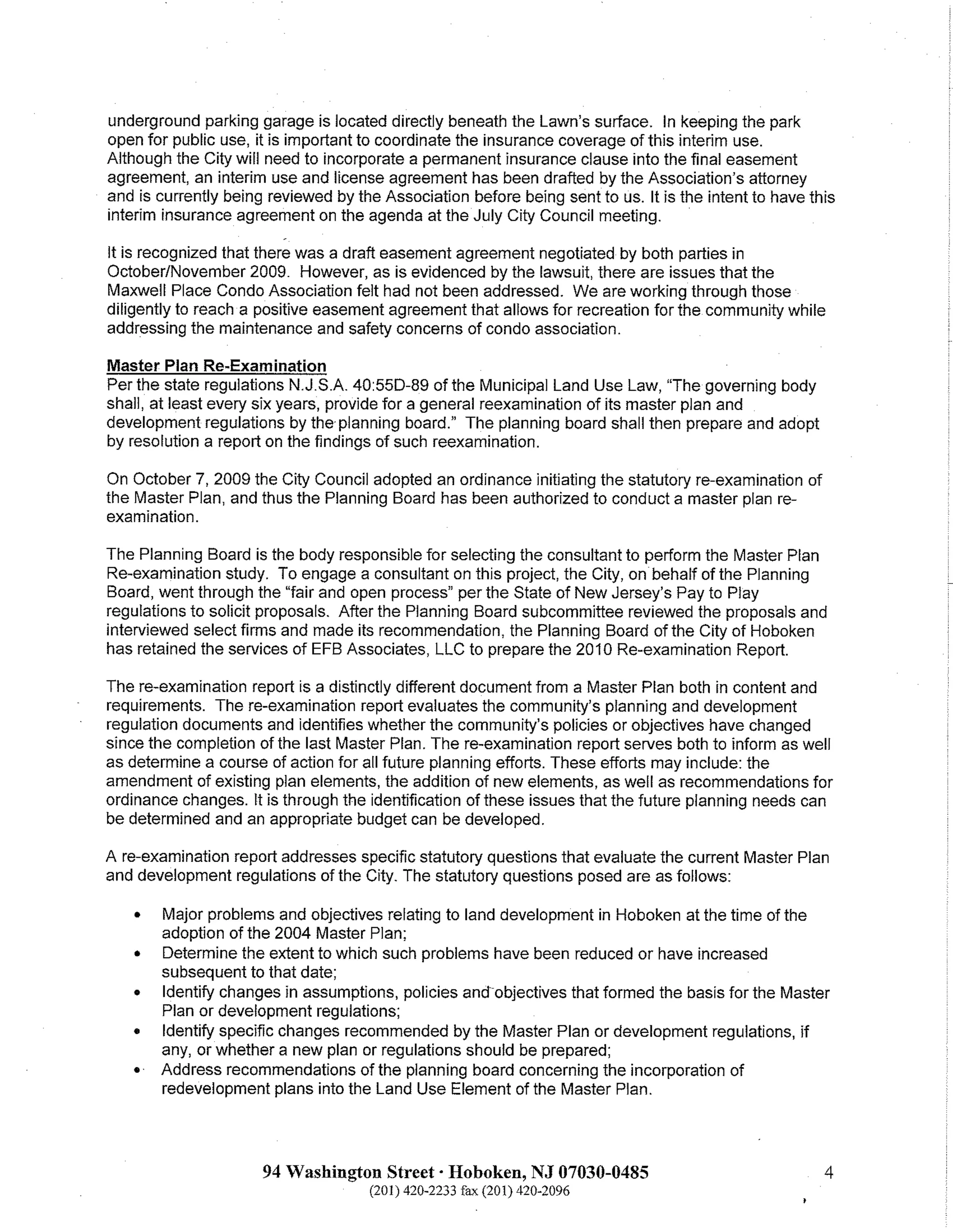 Memorandum 6-16-10 hoboken