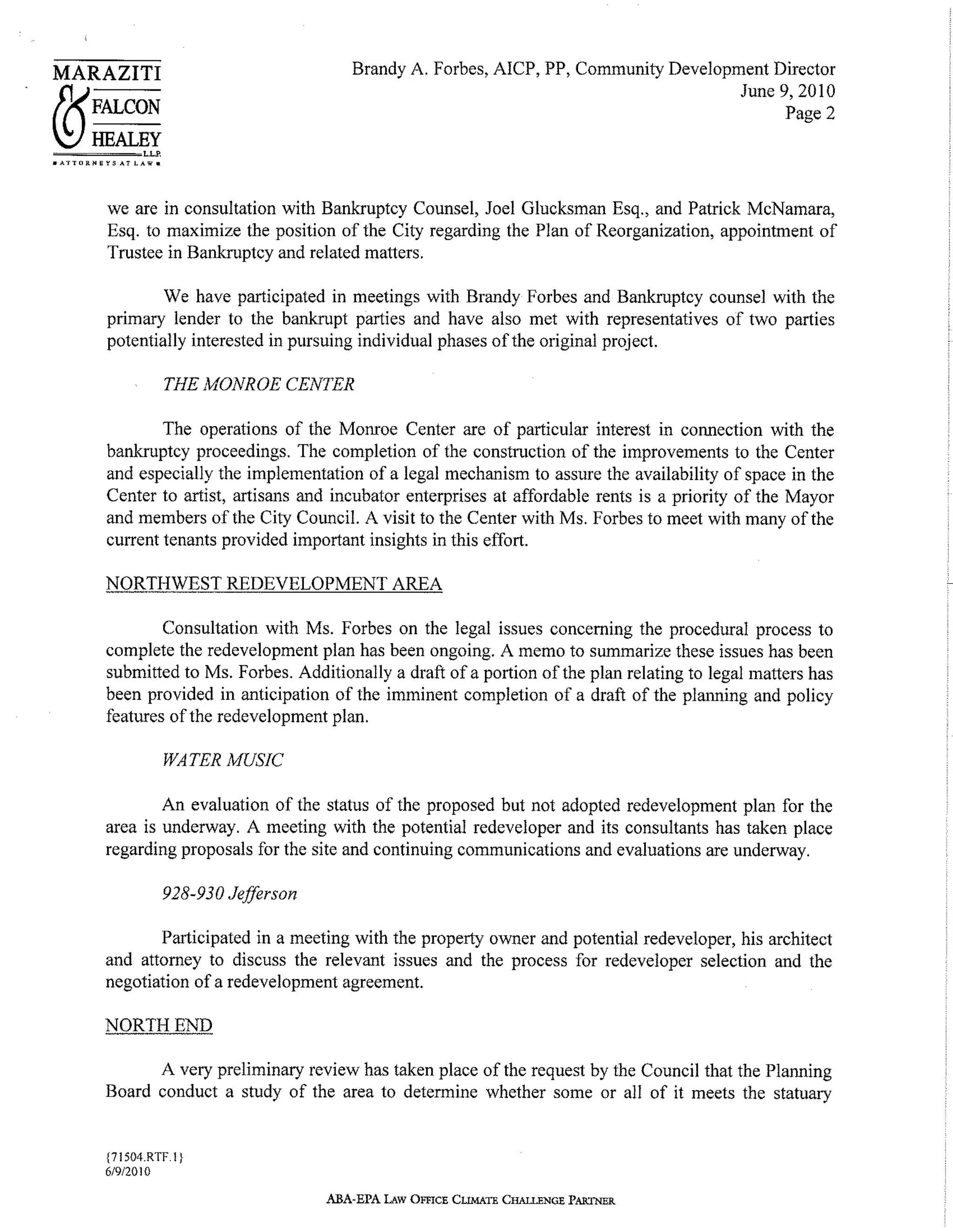 Memorandum 6-16-10 hoboken