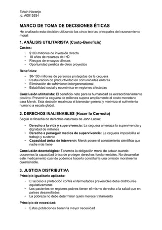 Practica de Memorandum Merck Ceguera Rios | DOCX