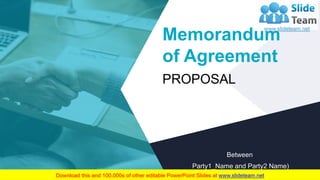 Memorandum
of Agreement
PROPOSAL
Between
Party1_Name and Party2 Name)
 