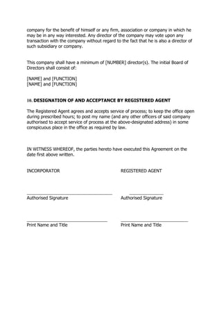 Function Agreement Form MEMORANDUM OF ASSOCIATION | PDF