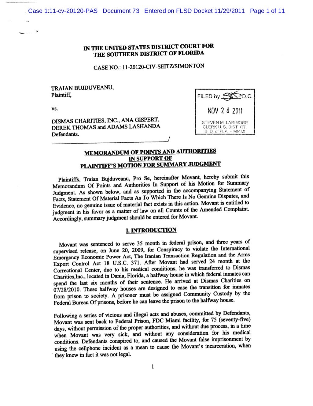 Memorandum of points and authorities in support of plaintiff's motion…