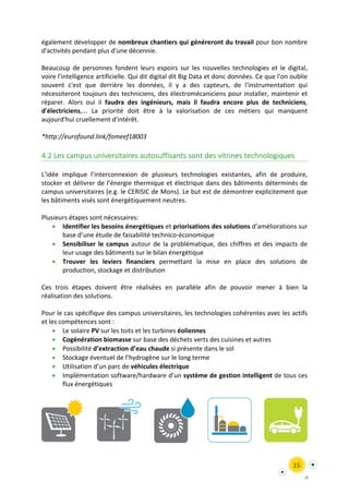 Memorandum projets pour la transition énergétique - Cluster TWEED