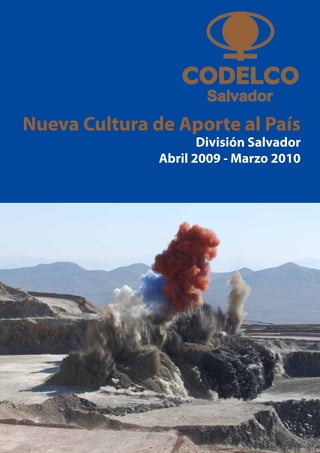 Nueva Cultura de Aporte al País
                      División Salvador
               Abril 2009 - Marzo 2010
 