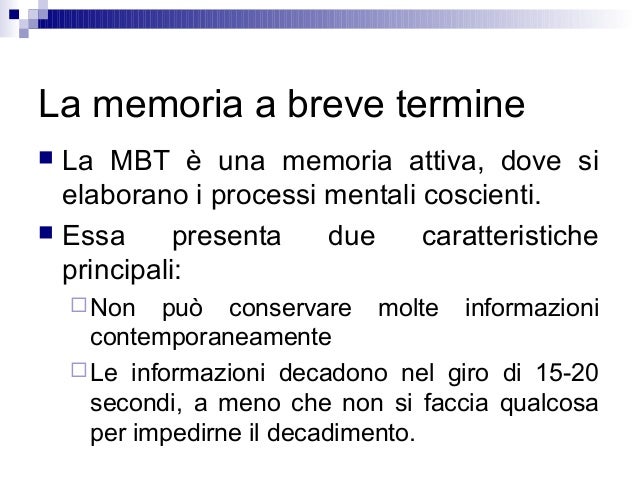 Memoria A Breve Termine Test Per Bambini Memoria