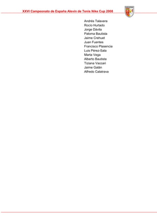 Memoria Cto Spain Alevin