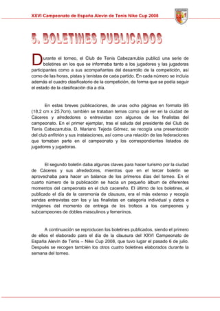 Memoria Cto Spain Alevin