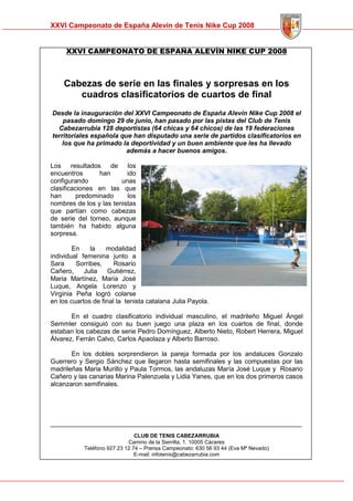 Memoria Cto Spain Alevin