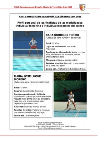 Memoria Cto Spain Alevin