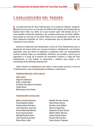 Memoria Cto Spain Alevin