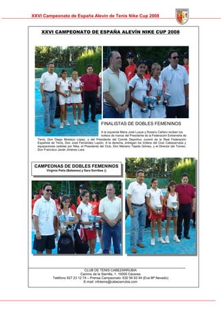 Memoria Cto Spain Alevin