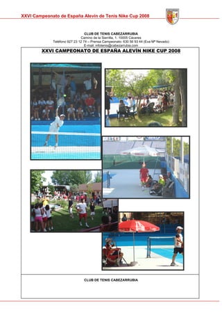 Memoria Cto Spain Alevin