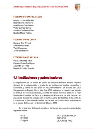 Memoria Cto Spain Alevin