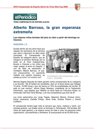 Memoria Cto Spain Alevin