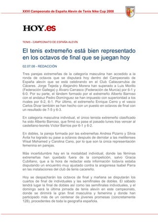 Memoria Cto Spain Alevin