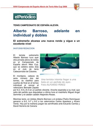 Memoria Cto Spain Alevin