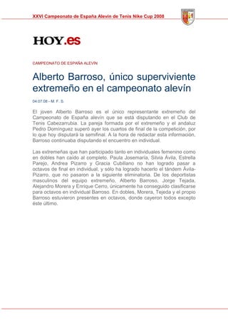 Memoria Cto Spain Alevin