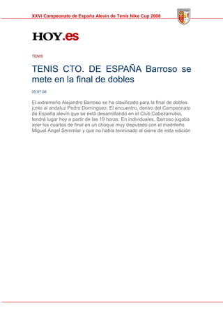 Memoria Cto Spain Alevin