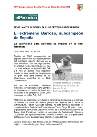 Memoria Cto Spain Alevin