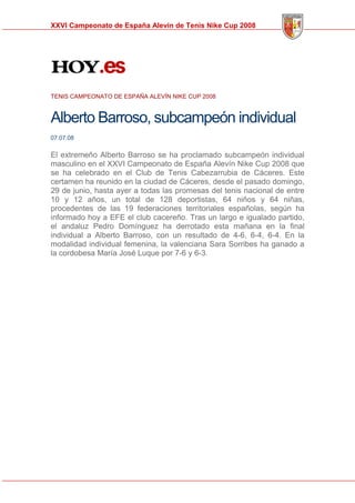 Memoria Cto Spain Alevin